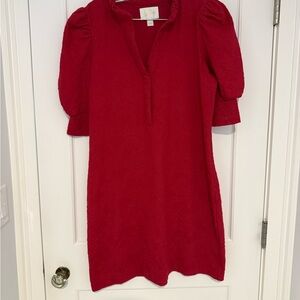 Lilly Pulitzer Vibrant Red Dress with puff sleeves